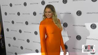 Iskra Lawrence arrives to Beautycon in Los Angeles