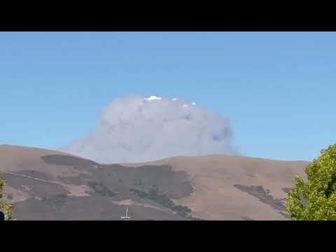 Massive wildfire spreads near Los Padres National Forest in California, USA