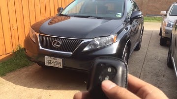 2010 LEXUS RX 350 open and close windows with blade key