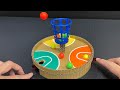 Carnival Style Ball Toss Game Made from Cardboard