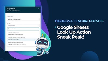 Google Sheets Look Up Action Sneek Peak!