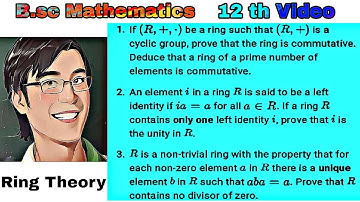 Commutative Ring Questions | Unity of Ring & Divisor of Zero #ringtheory #ring #maths