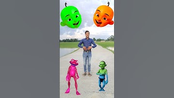Upin Ipin Head to dancing frog,, joker,, gorilla & red dame tu cosita -#vfxsanjit51 #funny #shorts😀