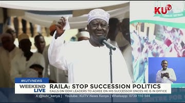 ODM party leader Raila Odinga asks leaders to stop ethnic and regional campaigns