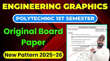 Polytechnic 1st Semester Engineering Graphics Previous Year Question Paper || Engineering Graphics 