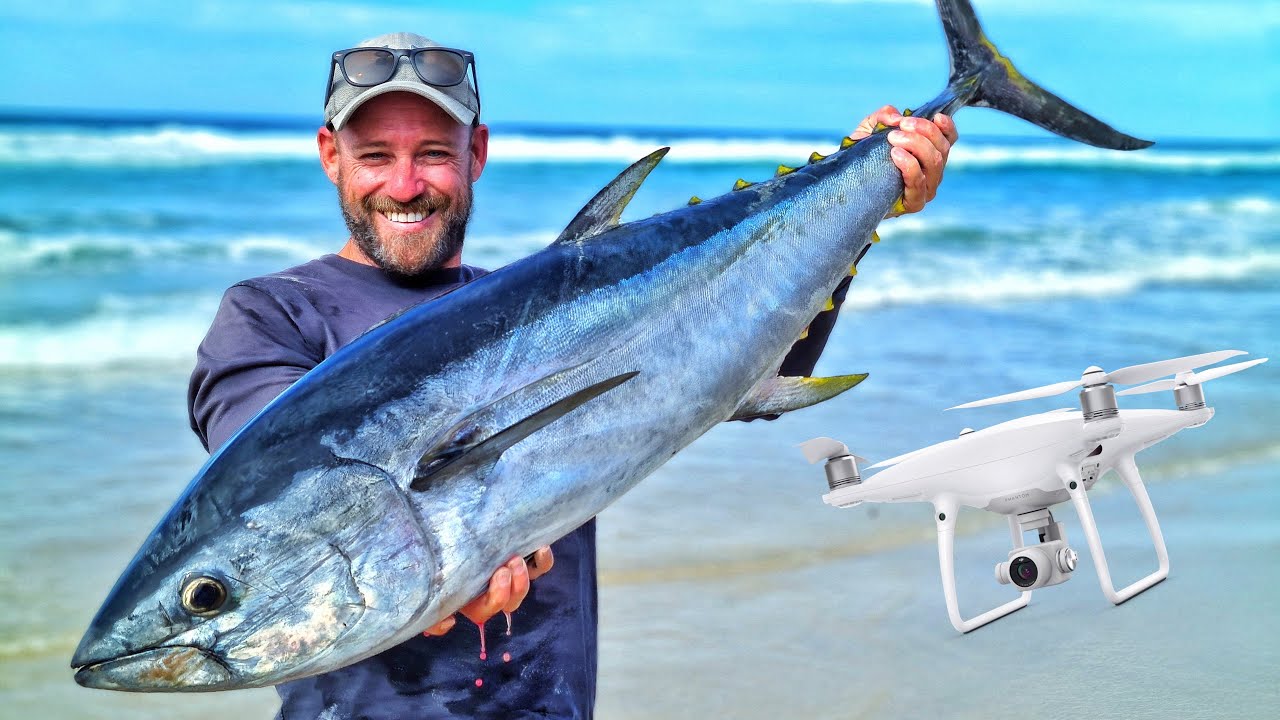 Drone Fishing For Huge Northern Bluefin Tuna in Australia 