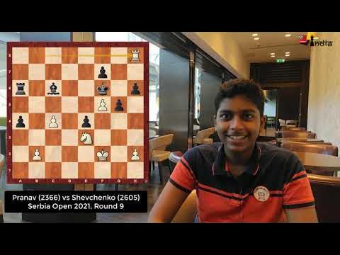 12-year-old Pranav uses the London system to beat GM Karthik