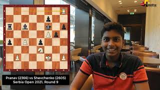 Pranav V. becomes International Master | Maiden GM norm, gains 66 Elo points at Serbia Open 2021
