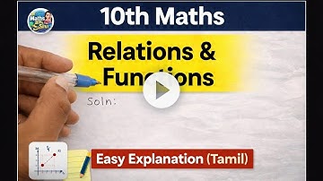 10th Maths | Relations and Functions | Tamil 
