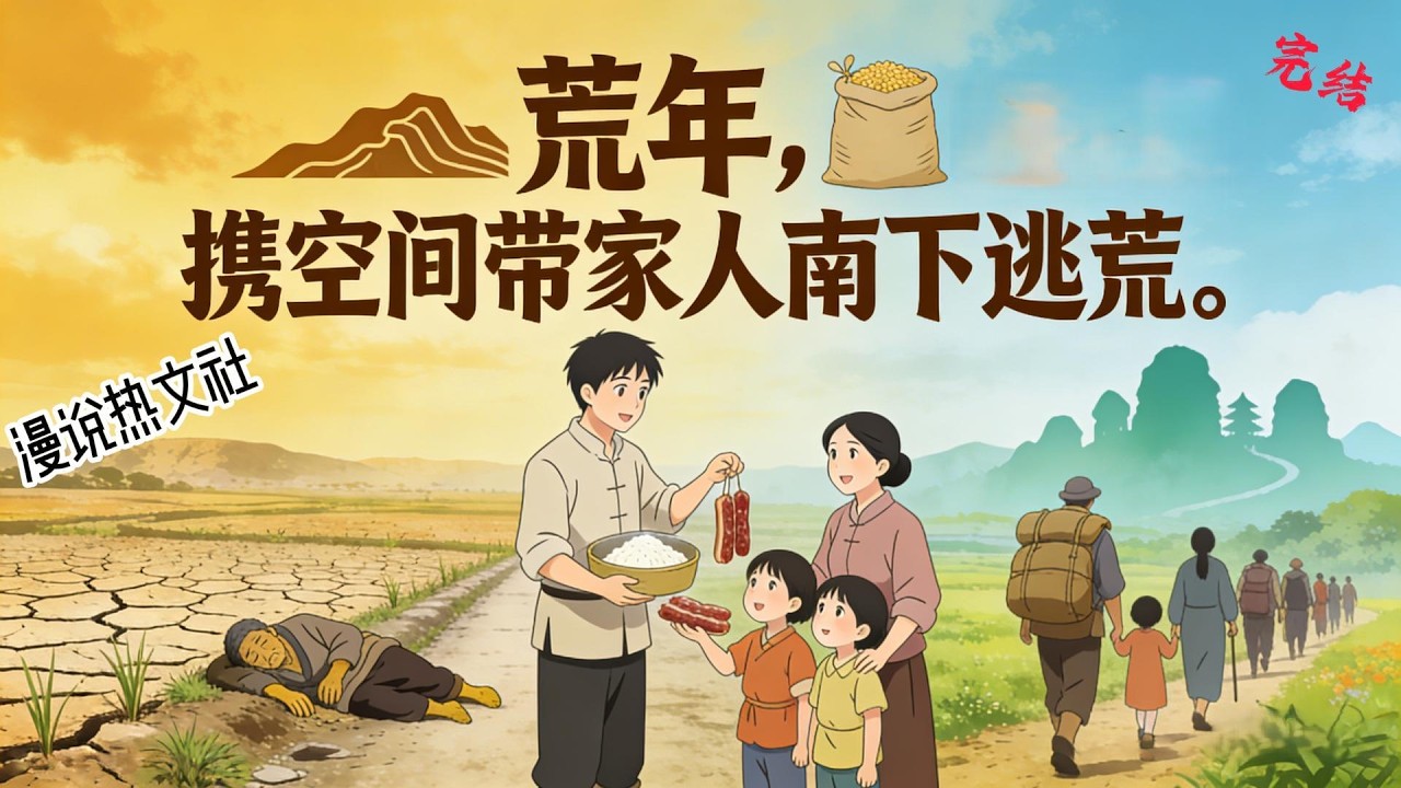 完结《荒年,携空间带家人南下逃荒》荒年 旱灾来临,缺水少粮,人人吃不饱;流民土匪抢劫,人心惶惶。 她带着一家人南下逃荒,空间里收着一大堆粮食 ...