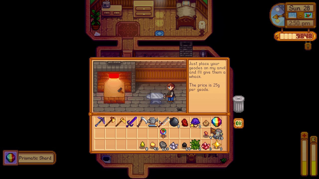 Can you get Prismatic Shard from a geode ? - Stardew Valley