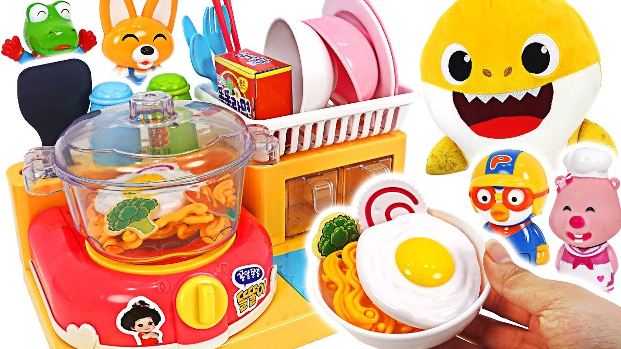 Pororo and his friends are hungry! Let's make ToriTori ramen~! | PinkyPopToy