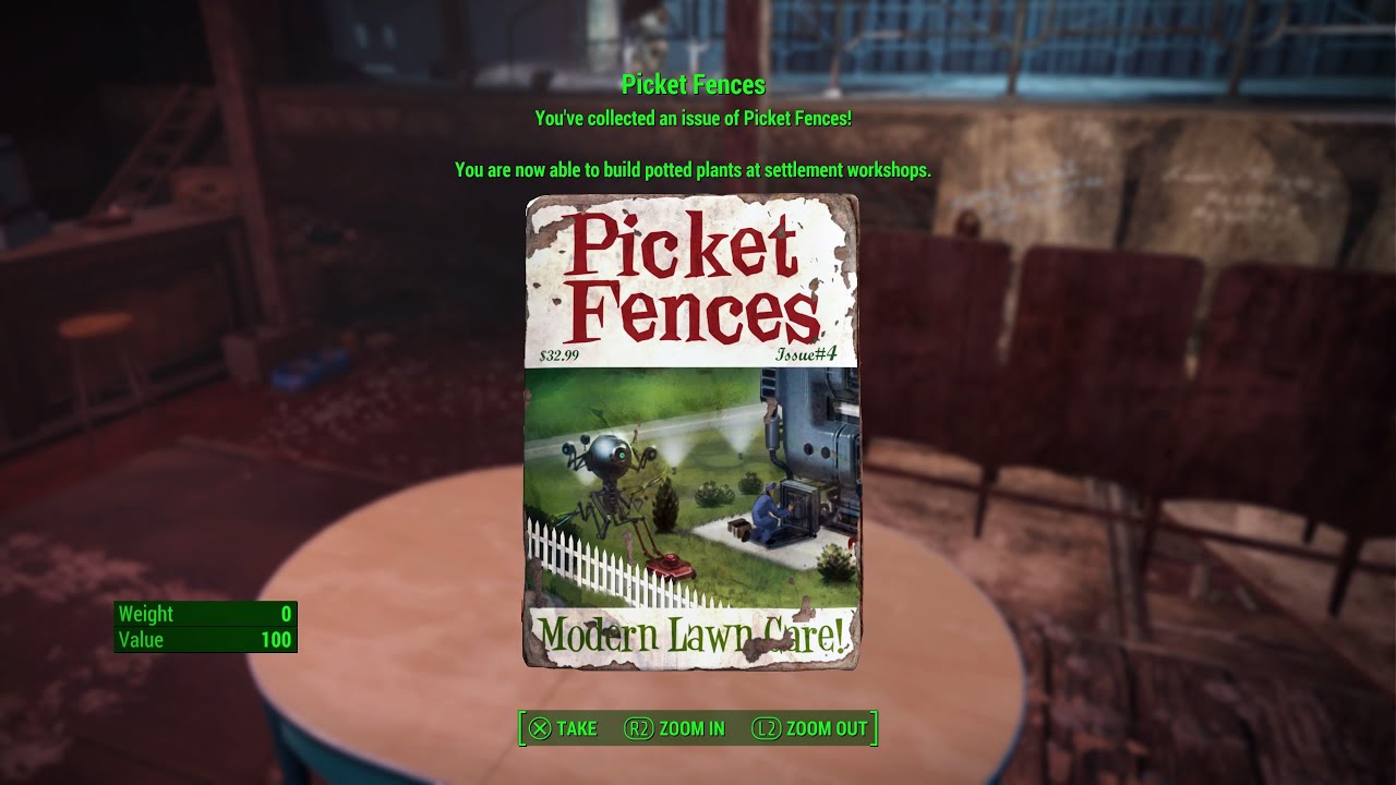 FALLOUT 4 (PS5) MAGAZINES Picket Fences Modern Lawn Care! YouTube