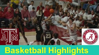 Texas A&M vs #15 Alabama Basketball Game Highlights, Feb 17 2024