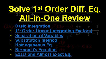 Solving 1ˢᵗ Order Differential Equations | All-in-One Review