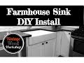 Installing a Kohler Farmhouse Sink. DIY. How To. Kitchen Remodel #4