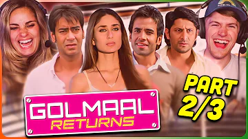 GOLMAAL RETURNS Movie Reaction Part (2/3)! | Ajay Devgn | Kareena Kapoor | Tusshar Kapoor