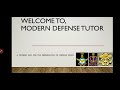 Welcome to modern defence tutor