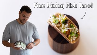 Fish Tacos My Way! Fine Dining Sea Bass Ceviche Taco | Michelin Cooking