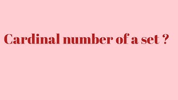 Cardinal number of a set// Sets class 10 / APSCERT/ TSSCERT NCERT/ CBSE