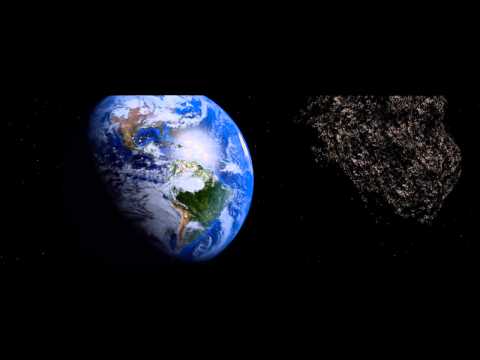 CGI 3D Earth and asteroid (test)
