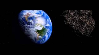 CGI 3D Earth and asteroid (test) Wealth