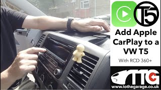 Upgrade a VW T5.1 Head unit to CarPlay and Android. Its Easy.   RCD 360 is Best VW T5 Head unit