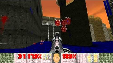 Four Cacodemons eating each other!