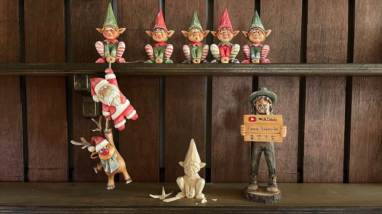 크리스마스 요정 조각하기 Carving a christmas elf - YouTube