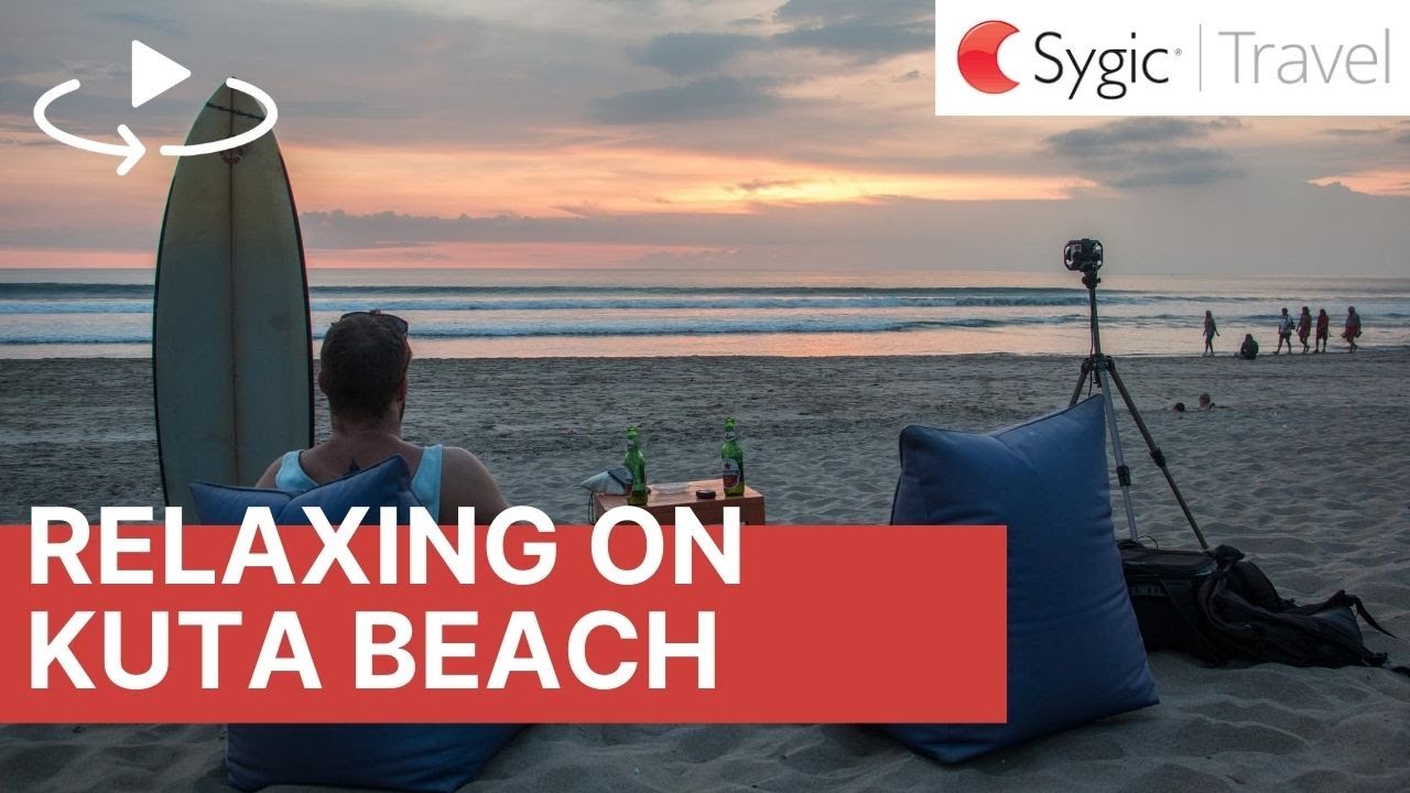 360 video: Relaxing on Kuta Beach, Bali, Indonesia