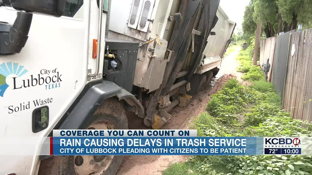 ‘We’re working really hard’ City of Lubbock asking for patience as rain causes delays in trash