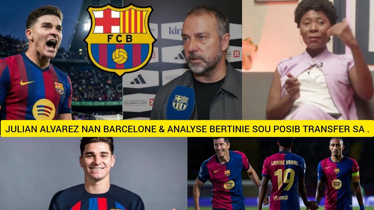 Barcelone vle genyen Julian alvarez pou vinn ranplase Lewandowski pou saison 2026-2027.Bertinie