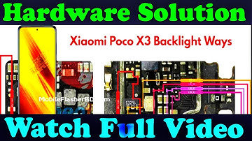 Xiaomi Poco X3 LED Light Backlight Jumper Ways Repair Display Light Problem #GSM_Free_Equipment