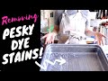 Tips from the Dye Studio #7: Removing pesky dye stains from stainless pans.