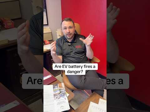 Do you think EV battery fires are a real danger? #fy #fyp #tesla #fire #auto