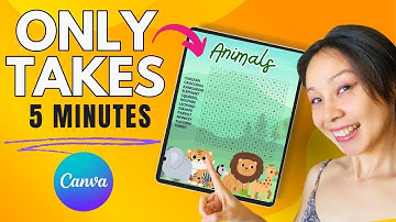 How to Make a Word Search Puzzle for Kids in Canva | Easy 5-Minute Activity Page Tutorial