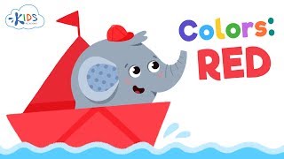 Learn Red Color for Babies, Toddlers, Preschool and Kindergarten | ESL Lessons | Kids Academy Resimi