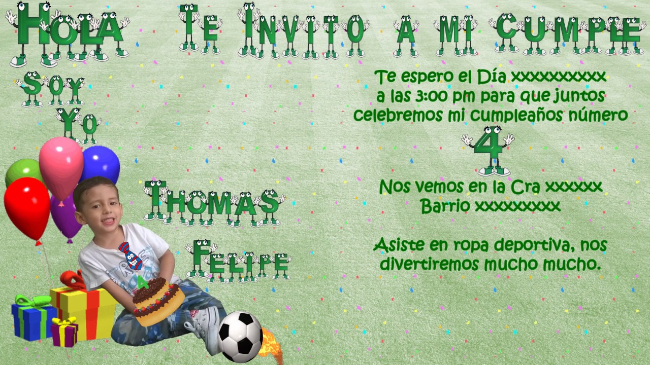 tarjeta cumple thomas felipe upload image