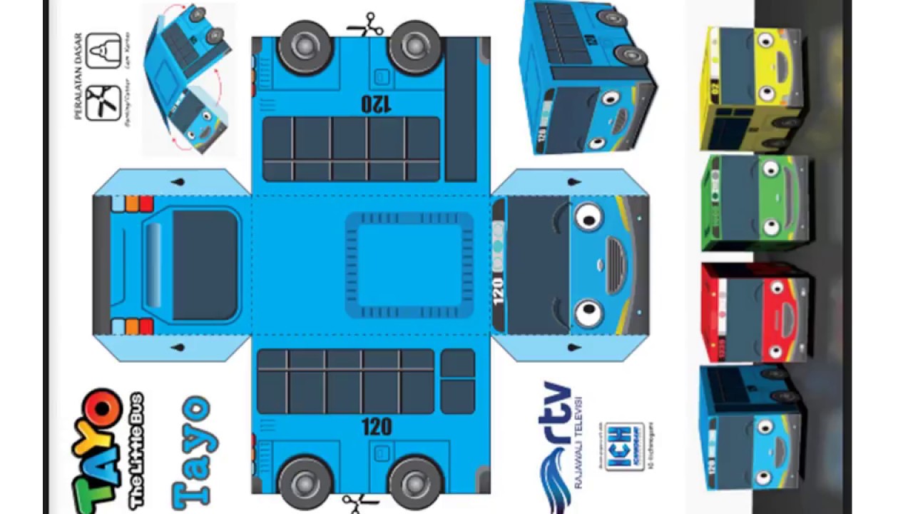 Kreatif Download Papercraft  Tayo  The Litte Bus Tayo  