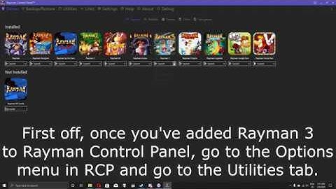 How to install Rayman 3 (& M/Arena) Texture Mods in Rayman Control Panel