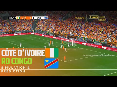 Ivory Coast vs DR Congo Semi Final  African Cup 2023 • Simulation