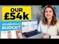 HOW I BUDGET our £54k ($75k) INCOME for 2022 (Multiple incomes, self employed household)