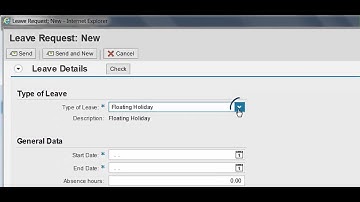 MyHR ESS Create a Leave Request