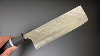 加藤義実 Yoshimi Kato 彪 Hyo 菜切包丁 SG2粉末ハイス鋼 黒檀白