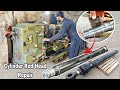 How to Repair DAMAGED Hydraulic Cylinder Rod || Doosan DX 140 Excavator