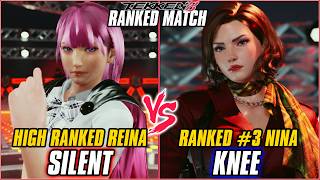TEKKEN 8 - SILENT (High Ranked Reina) vs KNEE (Ranked #3 Nina) | T8 RANKED GAMEPLAY