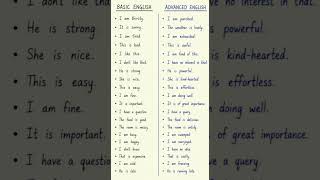 📚Basic vs. Advanced English | Level Up Your Vocabulary 🚀#english#spokenenglish#vocabulary#spoken