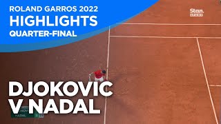 Novak Djokovic v Rafael Nadal Highlights | Quarter-Final | Roland Garros 2022