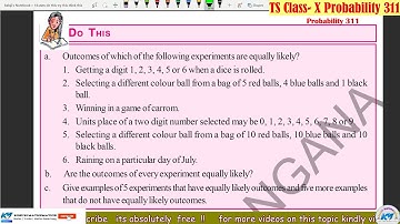 Ts/Ap 10th Maths chapter 13 Probability  DO THIS Page 311(TS/AP10TH MATHS ) by kosuri mathematics