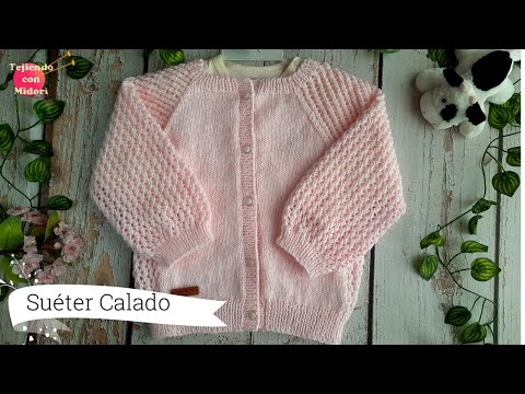 Sweater with openwork sleeves size 2 to 3 years